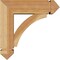 Ekena Millwork Thorton Arts and Crafts Rough Sawn Bracket w/ Offset Brace, Western Red Cedar, 6"W x 18"D x 18"H BKT0604X18X18THR03RWR - alternate 3
